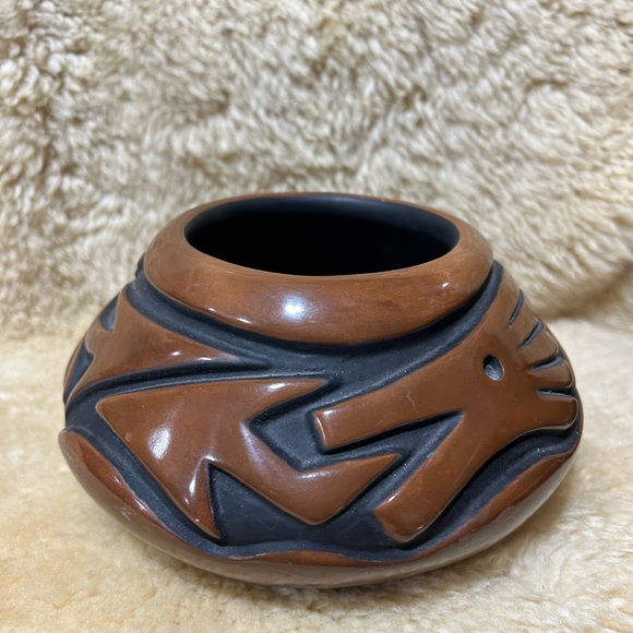 Carol Grace Loretta Santa Clara Jemez Avanyu bowl - Picture 1 of 7